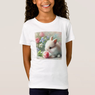 Camiseta Coelhinho Pastel Adorável com Visitas - Camisa-T