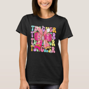 Camiseta Coelhinho Professor Laço Coquete Pencil Bunny Dia 