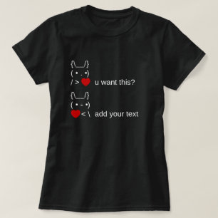 Camiseta coelhinho, quer isso? / Arte de texto ASCII person