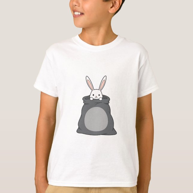 Camiseta Coelhinho Sacana Esconde-Esconde Crianças (Frente)
