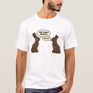 Camiseta coelhinhos da Páscoa do chocolate meus danos do