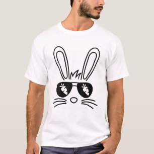 Camiseta Coelhinhos de Páscoa Dia de Rosto Óculos de Sol