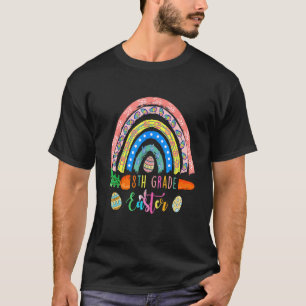 Camiseta Coelhinhos do 8.º ano Ovos Boho Rainbow Happy E