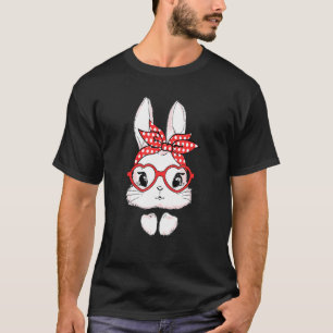 Camiseta Coelhinhos Óculos Coelhinhos Coelho Fresco Páscoa