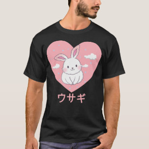 Camiseta Coelho 90S Japonês Kawaii Engraçado Estética Japon