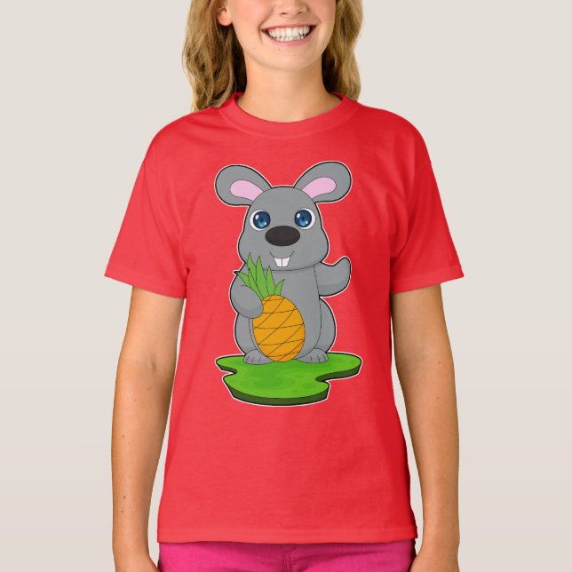 Camiseta Coelho Abacaxi Fruta (Frente)