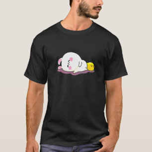 Camiseta Coelho Adormecido Frango Fofo Animais Cansados