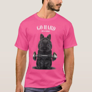 Camiseta Coelho anão-negro Formação de músculos Arranjo de