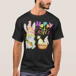Camiseta Coelho Anão Ovos de Coelho Caça Feliz Dia de Pásco