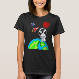 Camiseta Coelho Animal Astronauta Espacial Exterior