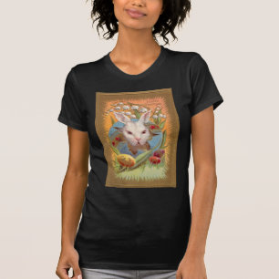 Camiseta Coelho Antigo no Ovo de Páscoa Cartão de Páscoa