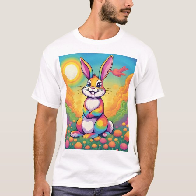 Camiseta Coelho Arco-íris (Frente)