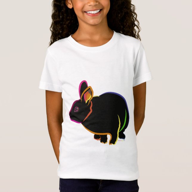 Camiseta Coelho Arco-Íris Mini Rex (Frente)
