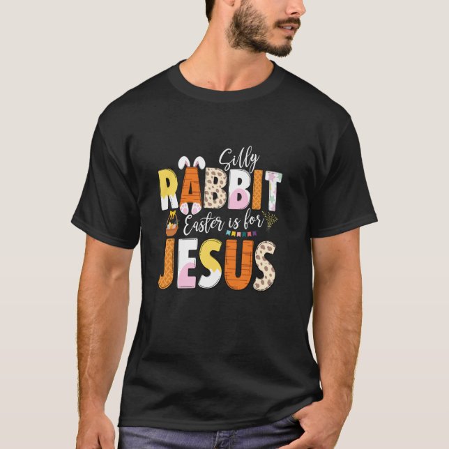Camiseta Coelho Bobalhão Páscoa é Para Jesus Páscoa Cristã (Frente)