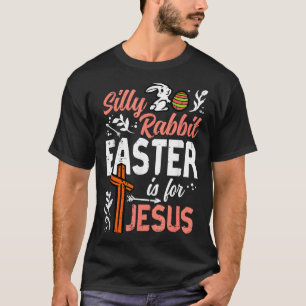 Camiseta Coelho bobo cristão páscoa para Jesus homens menin