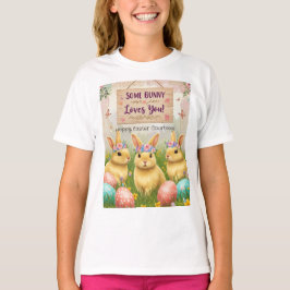 Camiseta Coelho Boho Personalizado Páscoa para Meninas