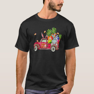 Camiseta Coelho Bonito Com Carroça De Caça De Ovos Com Coel