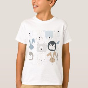 Camiseta Coelho bonito da criança e do coelho do urso de