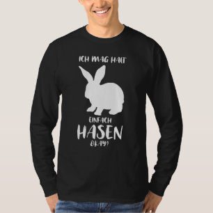 Camiseta Coelho Bonito Dizendo Ich Mag Raben