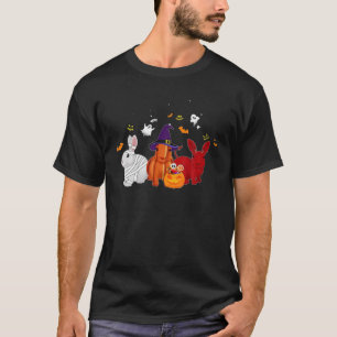 Camiseta Coelho Bonito No Coelho Da Feira De Halloween Zomb