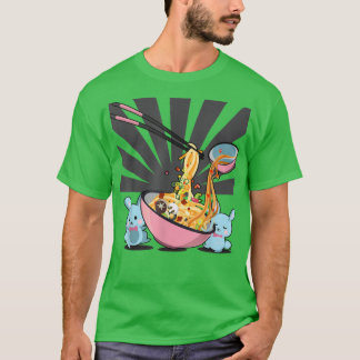 Camiseta Coelho Bonito Ramen Noodle Anime Kawaii A