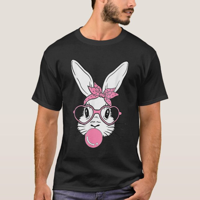 Camiseta Coelho Bonito Rosto Com Bandana (Frente)