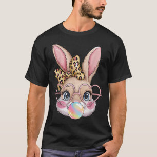 Camiseta Coelho Bonito Rosto Rosto Arco Leopardo Meninas Fe