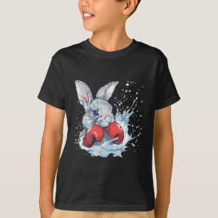 Camiseta Coelho Boxeador Com Luvas de Boxe Kickboxing Engra