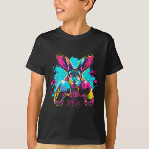 Camiseta Coelho Boxeando Com Luvas De Boxe Kickboxing Engra