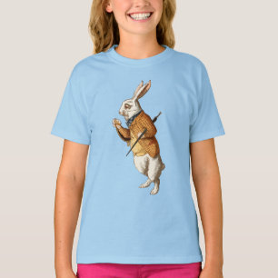 Camiseta Coelho Branco (Aventuras de Alice no País das Mara