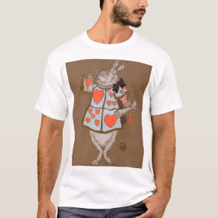 Camiseta Coelho Branco com Design de Fantasia de Arauto