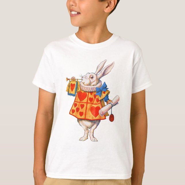 CAMISETA COELHO BRANCO DO ALICE (Frente)