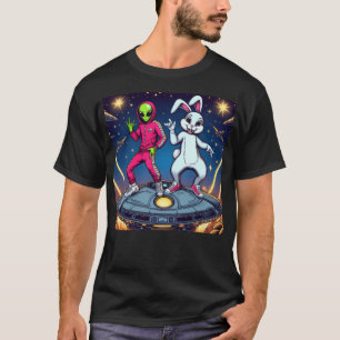 Camiseta Coelho Branco E Rap Adorável