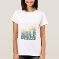 Coelho Branco Escondendo-se em Prado