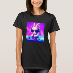 Camiseta Coelho Bunny DJ Festa Clube Disk Jockey Gif EDM Da