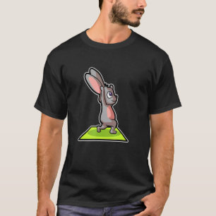 Camiseta Coelho Bunny Poses de Ioga Esporte Ginástica Ohm C