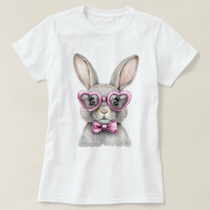 Camiseta Coelho Caprichoso com Óculos de Sol em Forma de Co
