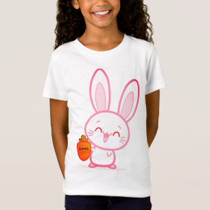 Camiseta Coelho, cenoura, desenhos animados