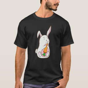 Camiseta Coelho Coelho Com Saco Escolar Como Cenoura