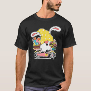Camiseta Coelho Coelho Da Gnomo Da Bicicleta Ea