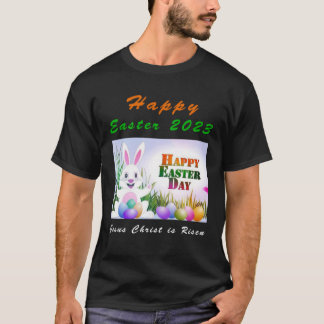 Camiseta Coelho Coelho para o Dia da Páscoa 2023 Jesus é Ri