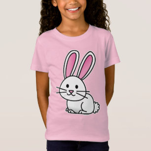 Camiseta Coelho coelho sortudo cauda branca esbranquiçada