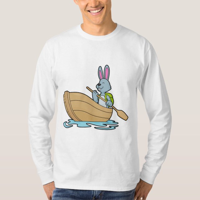 Camiseta Coelho com Boat e Paddle (Frente)