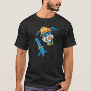 Camiseta Coelho Com Dente Dourada E Cenoura Na Boca Para