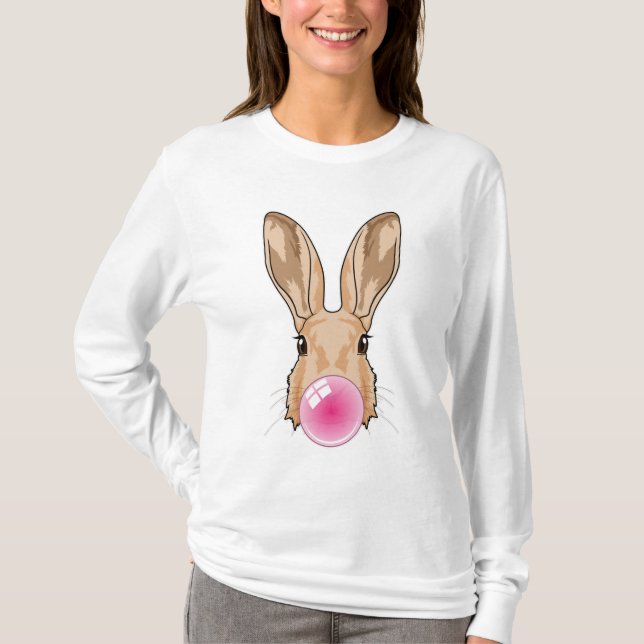 Camiseta Coelho com goma de mascar (Frente)