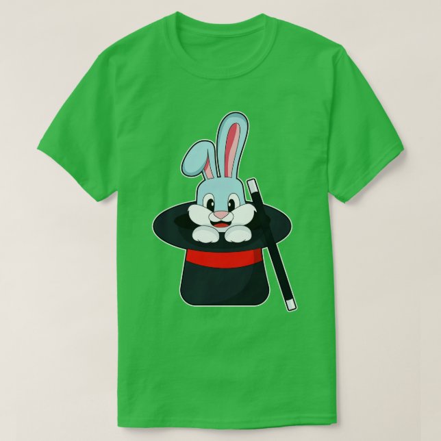 Camiseta Coelho com magia com chapéu de varinha (Frente do Design)