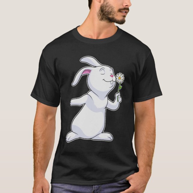 Camiseta Coelho com margarida (Frente)