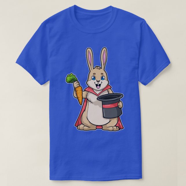 Camiseta Coelho com podridão como mágico com Capetê Hat (Frente do Design)
