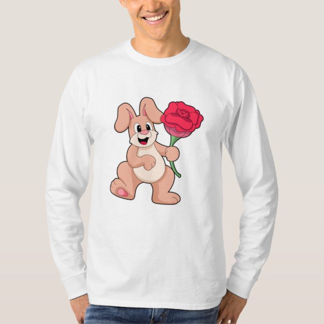 Camiseta Coelho com rosa vermelha (Frente)