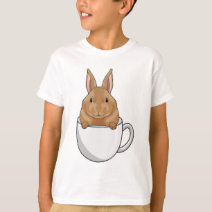 Camiseta Coelho com Xícara de Café